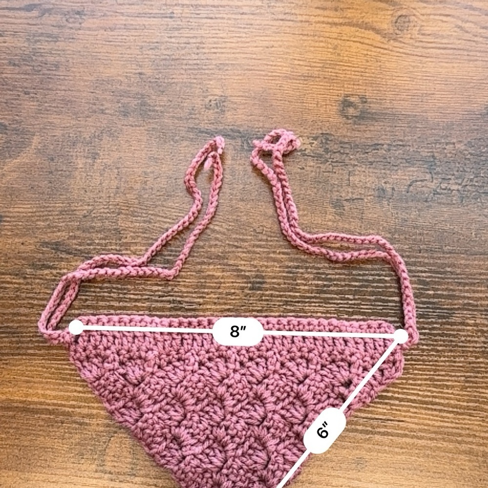Hand Crocheted Cat Bandanna - Picture 4 of 4